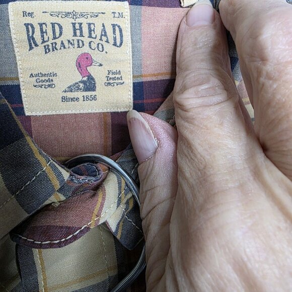 3 Red Head Brand Co Mens Sz XL Button Front Shirt Multi Plaid Cotton - Picture 10 of 10